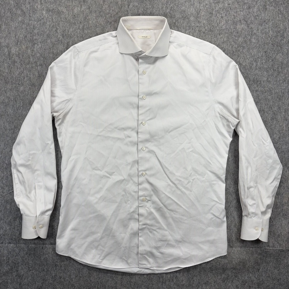 Suitsupply Traveller Shirt Men's 42/16.5 Striped Cotton Dress Button Up Slim Fit